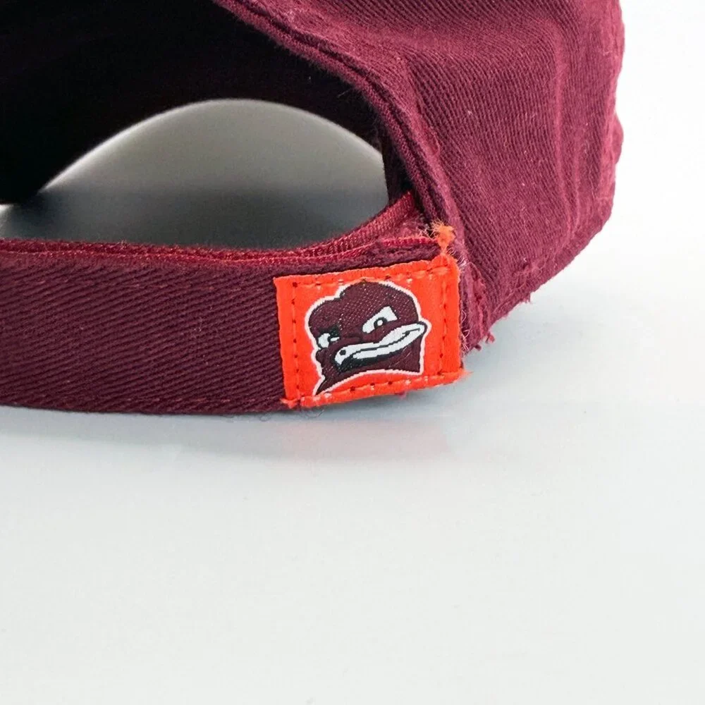 Virginia Tech Hokies Maroon & Orange VT Logo Adjustable Hat